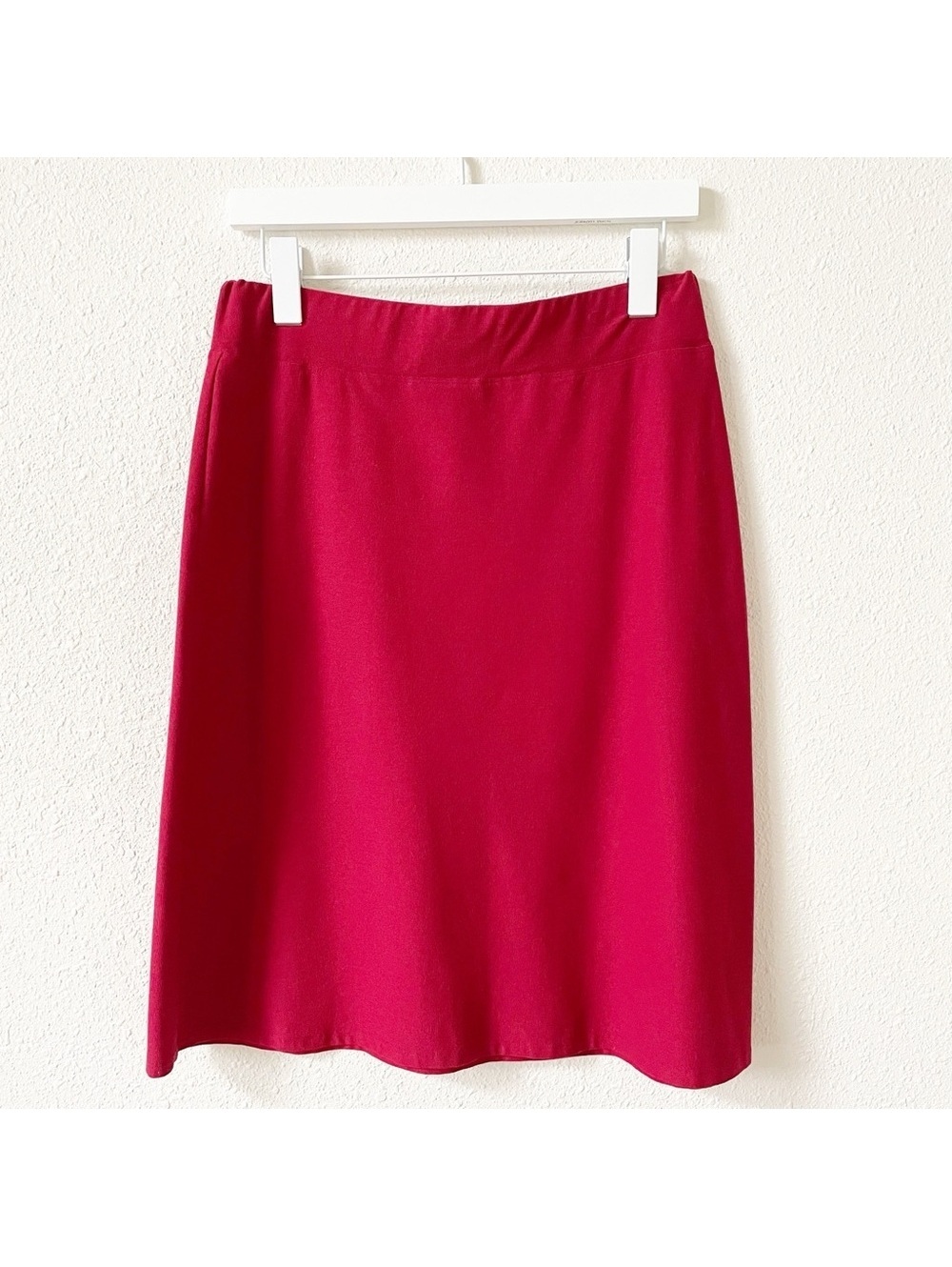 Eileen Fisher Red Textured Skirt Size Petite Small Office Holiday Career